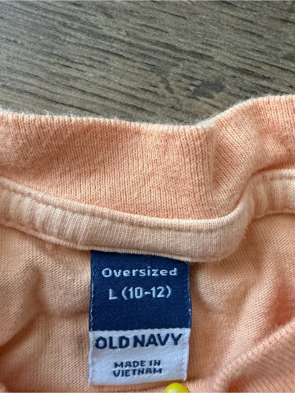 Old Navy Peach and Cream Dip-Dye Short Sleeve Tee